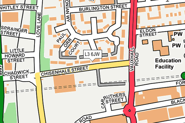 L3 6JW map - OS OpenMap – Local (Ordnance Survey) L3 6JW map - OS OpenMap – Local (Ordnance Survey)