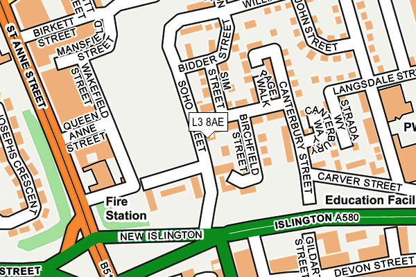 L3 8AE map - OS OpenMap – Local (Ordnance Survey) L3 8AE map - OS OpenMap – Local (Ordnance Survey)