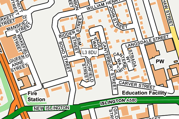L3 8DU map - OS OpenMap – Local (Ordnance Survey) L3 8DU map - OS OpenMap – Local (Ordnance Survey)