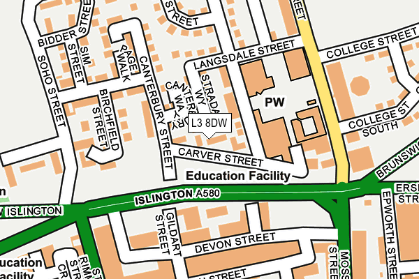 L3 8DW map - OS OpenMap – Local (Ordnance Survey) L3 8DW map - OS OpenMap – Local (Ordnance Survey)