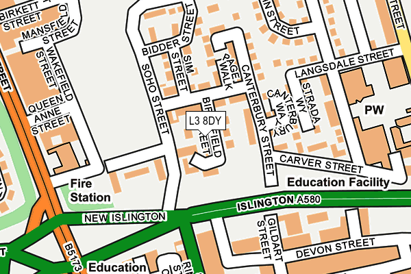 L3 8DY map - OS OpenMap – Local (Ordnance Survey) L3 8DY map - OS OpenMap – Local (Ordnance Survey)