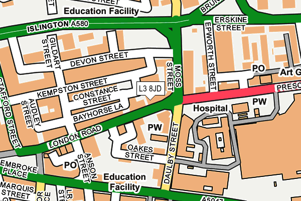 L3 8JD map - OS OpenMap – Local (Ordnance Survey) L3 8JD map - OS OpenMap – Local (Ordnance Survey)