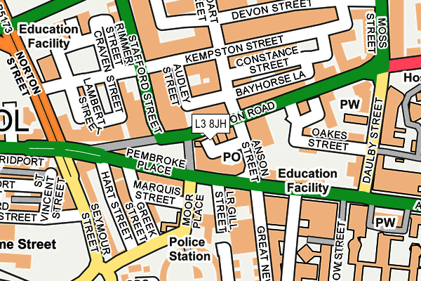 L3 8JH map - OS OpenMap – Local (Ordnance Survey) L3 8JH map - OS OpenMap – Local (Ordnance Survey)
