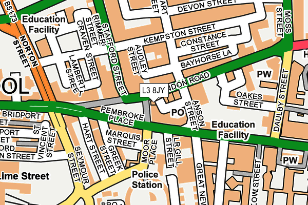 L3 8JY map - OS OpenMap – Local (Ordnance Survey) L3 8JY map - OS OpenMap – Local (Ordnance Survey)