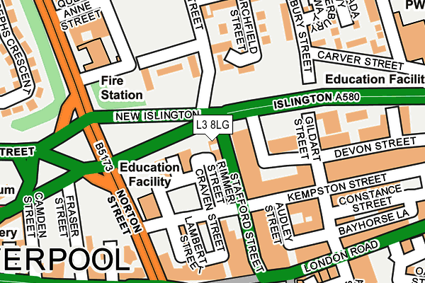 L3 8LG map - OS OpenMap – Local (Ordnance Survey)