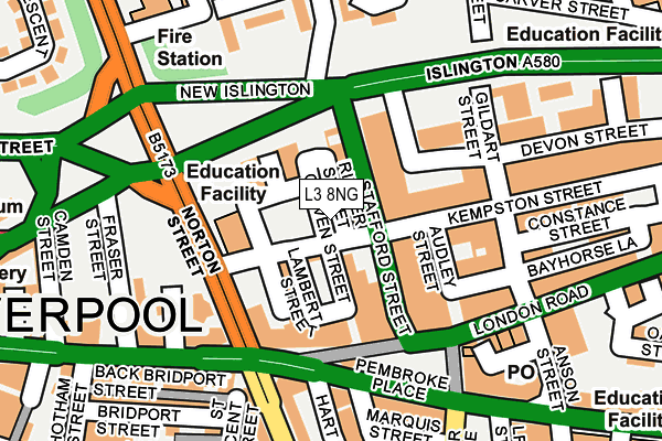 L3 8NG map - OS OpenMap – Local (Ordnance Survey) L3 8NG map - OS OpenMap – Local (Ordnance Survey)