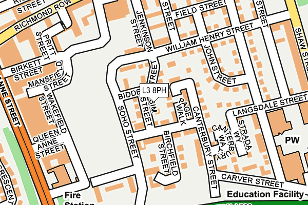 L3 8PH map - OS OpenMap – Local (Ordnance Survey) L3 8PH map - OS OpenMap – Local (Ordnance Survey)