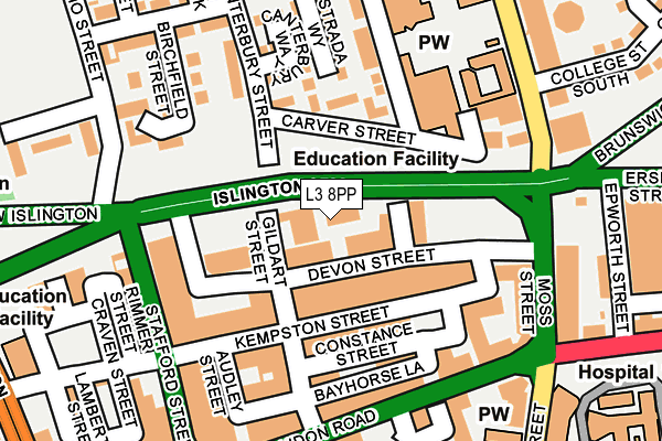 L3 8PP map - OS OpenMap – Local (Ordnance Survey) L3 8PP map - OS OpenMap – Local (Ordnance Survey)