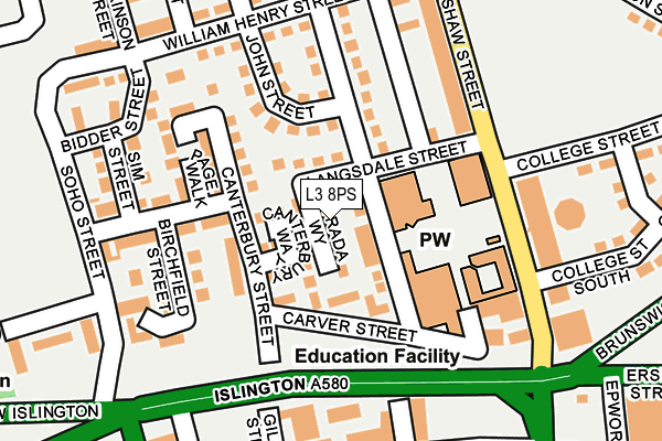 L3 8PS map - OS OpenMap – Local (Ordnance Survey) L3 8PS map - OS OpenMap – Local (Ordnance Survey)