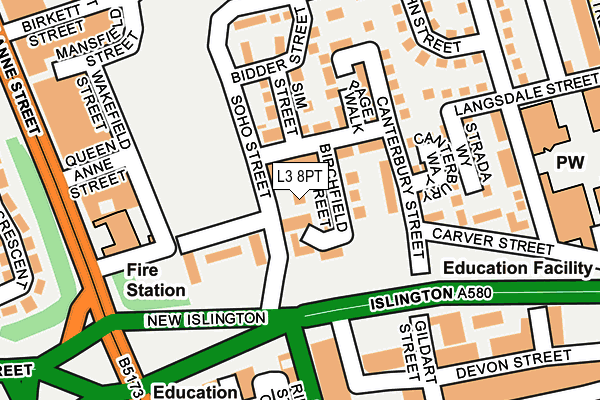 L3 8PT map - OS OpenMap – Local (Ordnance Survey) L3 8PT map - OS OpenMap – Local (Ordnance Survey)