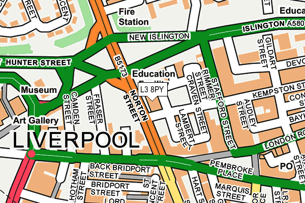 L3 8PY map - OS OpenMap – Local (Ordnance Survey) L3 8PY map - OS OpenMap – Local (Ordnance Survey)