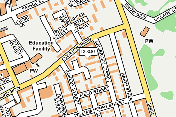 L3 8QG map - OS OpenMap – Local (Ordnance Survey)