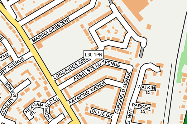 L30 1PN map - OS OpenMap – Local (Ordnance Survey) L30 1PN map - OS OpenMap – Local (Ordnance Survey)