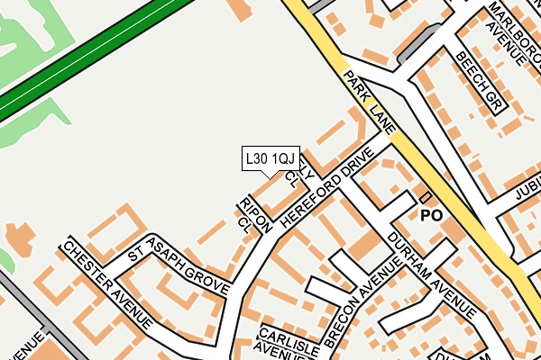 L30 1QJ map - OS OpenMap – Local (Ordnance Survey) L30 1QJ map - OS OpenMap – Local (Ordnance Survey)