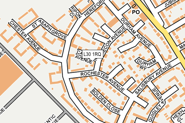L30 1RQ map - OS OpenMap – Local (Ordnance Survey) L30 1RQ map - OS OpenMap – Local (Ordnance Survey)