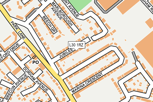 L30 1RZ map - OS OpenMap – Local (Ordnance Survey) L30 1RZ map - OS OpenMap – Local (Ordnance Survey)
