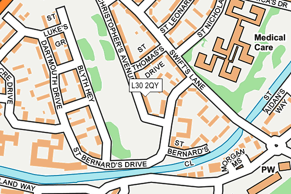 L30 2QY map - OS OpenMap – Local (Ordnance Survey) L30 2QY map - OS OpenMap – Local (Ordnance Survey)