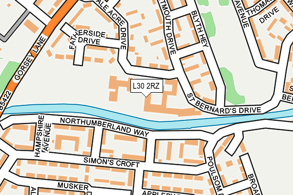 L30 2RZ map - OS OpenMap – Local (Ordnance Survey) L30 2RZ map - OS OpenMap – Local (Ordnance Survey)