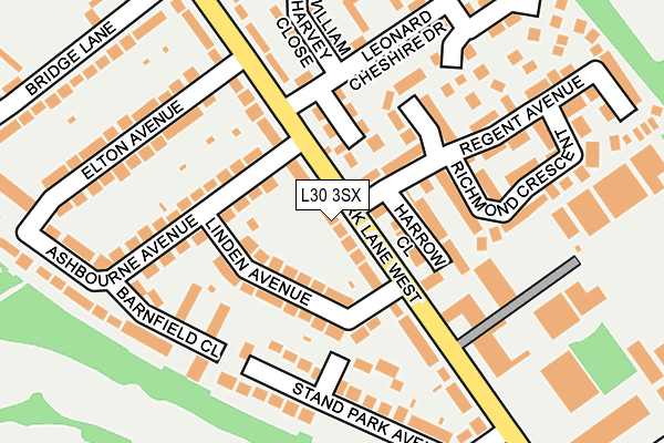 L30 3SX map - OS OpenMap – Local (Ordnance Survey) L30 3SX map - OS OpenMap – Local (Ordnance Survey)
