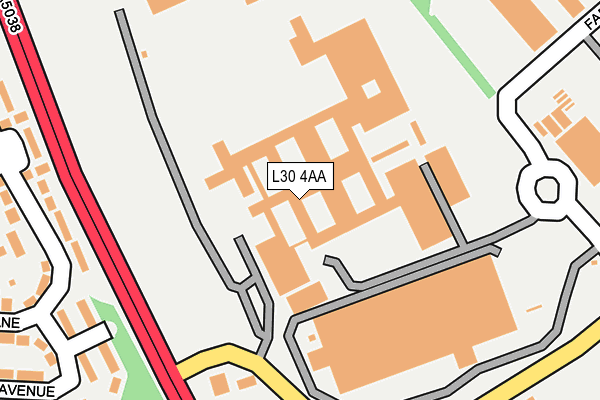 L30 4AA map - OS OpenMap – Local (Ordnance Survey) L30 4AA map - OS OpenMap – Local (Ordnance Survey)