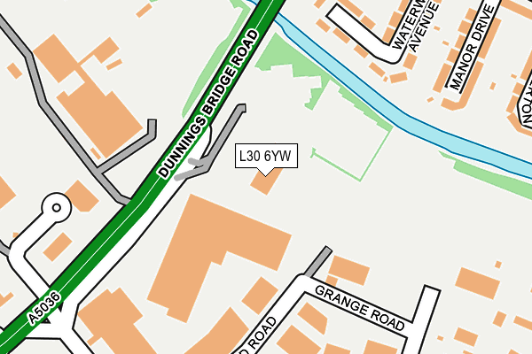 L30 6YW map - OS OpenMap – Local (Ordnance Survey) L30 6YW map - OS OpenMap – Local (Ordnance Survey)