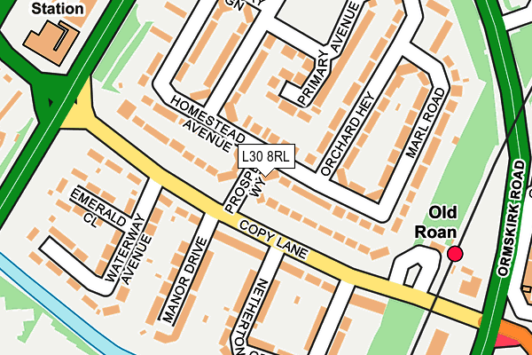 L30 8RL map - OS OpenMap – Local (Ordnance Survey) L30 8RL map - OS OpenMap – Local (Ordnance Survey)