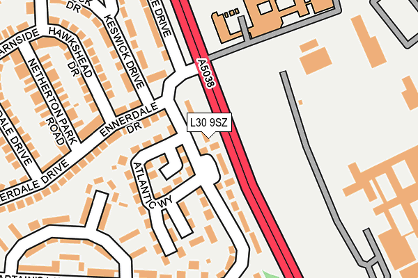 L30 9SZ map - OS OpenMap – Local (Ordnance Survey) L30 9SZ map - OS OpenMap – Local (Ordnance Survey)