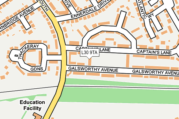L30 9TA map - OS OpenMap – Local (Ordnance Survey) L30 9TA map - OS OpenMap – Local (Ordnance Survey)
