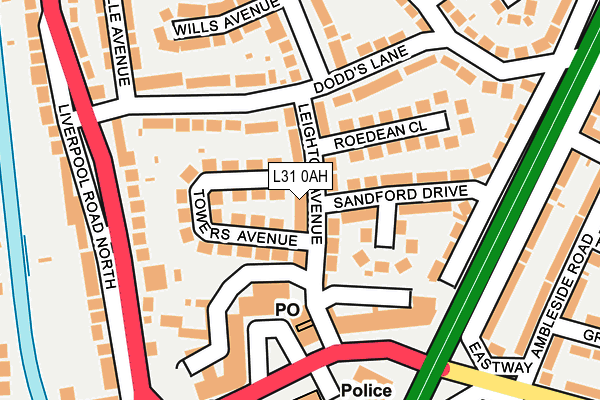 L31 0AH map - OS OpenMap – Local (Ordnance Survey) L31 0AH map - OS OpenMap – Local (Ordnance Survey)