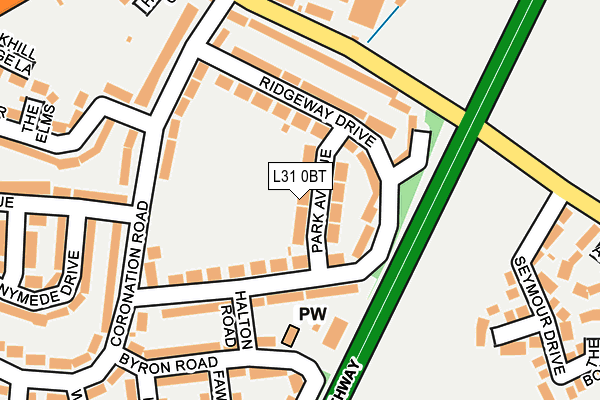 L31 0BT map - OS OpenMap – Local (Ordnance Survey) L31 0BT map - OS OpenMap – Local (Ordnance Survey)