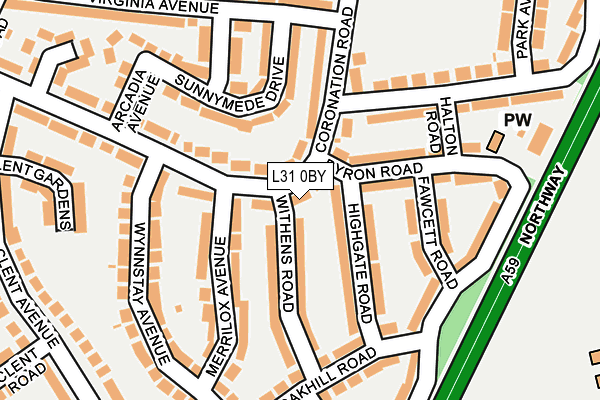 L31 0BY map - OS OpenMap – Local (Ordnance Survey) L31 0BY map - OS OpenMap – Local (Ordnance Survey)