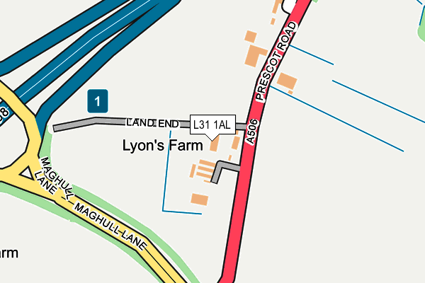 L31 1AL map - OS OpenMap – Local (Ordnance Survey) L31 1AL map - OS OpenMap – Local (Ordnance Survey)