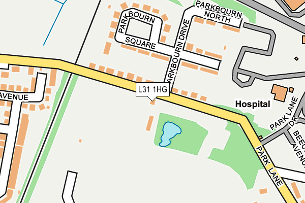 L31 1HG map - OS OpenMap – Local (Ordnance Survey) L31 1HG map - OS OpenMap – Local (Ordnance Survey)
