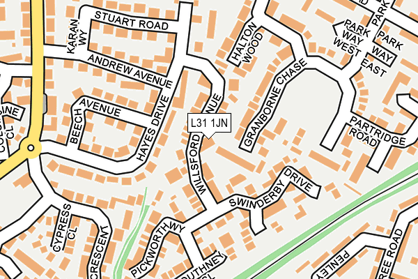 L31 1JN map - OS OpenMap – Local (Ordnance Survey) L31 1JN map - OS OpenMap – Local (Ordnance Survey)