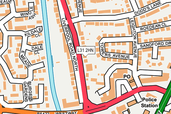 L31 2HN map - OS OpenMap – Local (Ordnance Survey) L31 2HN map - OS OpenMap – Local (Ordnance Survey)