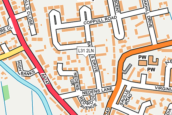 L31 2LN map - OS OpenMap – Local (Ordnance Survey) L31 2LN map - OS OpenMap – Local (Ordnance Survey)