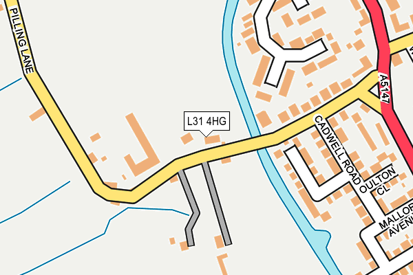 L31 4HG map - OS OpenMap – Local (Ordnance Survey) L31 4HG map - OS OpenMap – Local (Ordnance Survey)