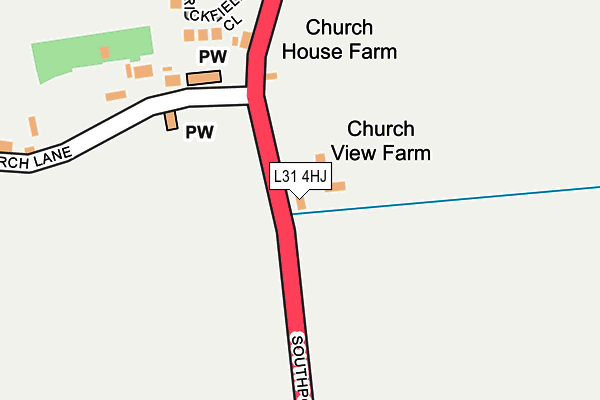 L31 4HJ map - OS OpenMap – Local (Ordnance Survey) L31 4HJ map - OS OpenMap – Local (Ordnance Survey)