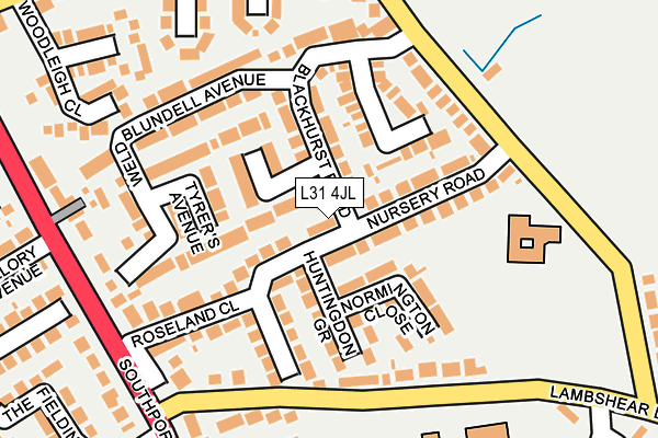L31 4JL map - OS OpenMap – Local (Ordnance Survey) L31 4JL map - OS OpenMap – Local (Ordnance Survey)