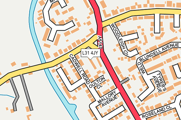 L31 4JY map - OS OpenMap – Local (Ordnance Survey) L31 4JY map - OS OpenMap – Local (Ordnance Survey)