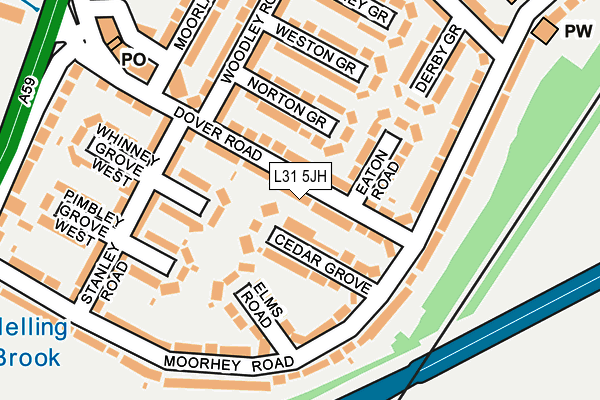 L31 5JH map - OS OpenMap – Local (Ordnance Survey) L31 5JH map - OS OpenMap – Local (Ordnance Survey)