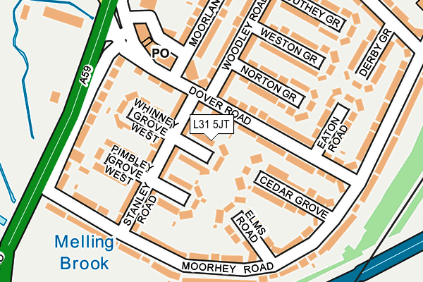 L31 5JT map - OS OpenMap – Local (Ordnance Survey) L31 5JT map - OS OpenMap – Local (Ordnance Survey)