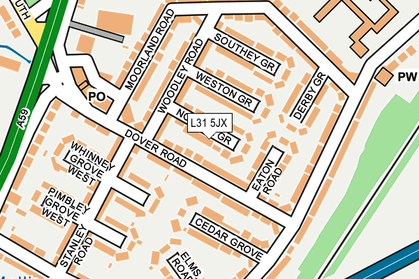 L31 5JX map - OS OpenMap – Local (Ordnance Survey) L31 5JX map - OS OpenMap – Local (Ordnance Survey)