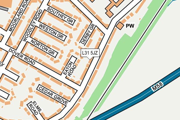 L31 5JZ map - OS OpenMap – Local (Ordnance Survey) L31 5JZ map - OS OpenMap – Local (Ordnance Survey)