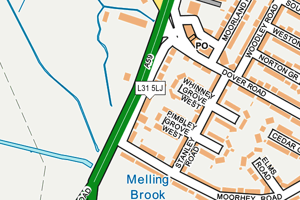 L31 5LJ map - OS OpenMap – Local (Ordnance Survey) L31 5LJ map - OS OpenMap – Local (Ordnance Survey)