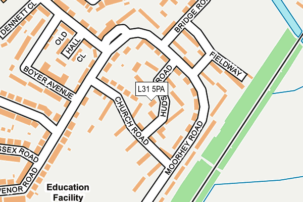 L31 5PA map - OS OpenMap – Local (Ordnance Survey) L31 5PA map - OS OpenMap – Local (Ordnance Survey)