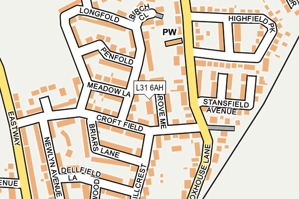 L31 6AH map - OS OpenMap – Local (Ordnance Survey) L31 6AH map - OS OpenMap – Local (Ordnance Survey)