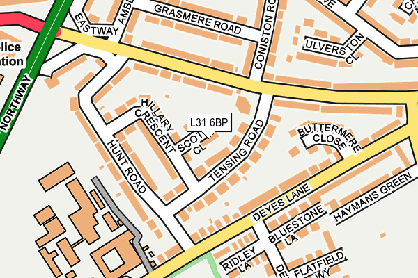 L31 6BP map - OS OpenMap – Local (Ordnance Survey) L31 6BP map - OS OpenMap – Local (Ordnance Survey)