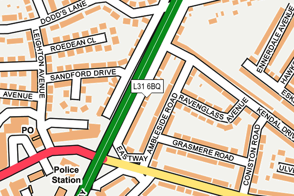 L31 6BQ map - OS OpenMap – Local (Ordnance Survey) L31 6BQ map - OS OpenMap – Local (Ordnance Survey)