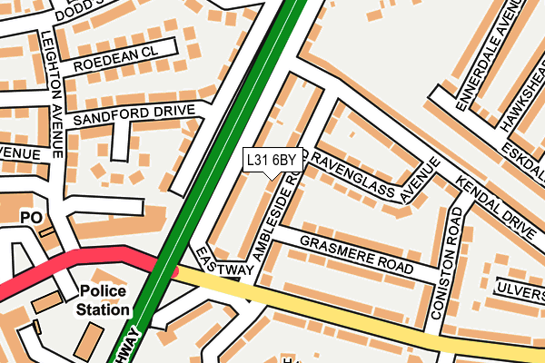L31 6BY map - OS OpenMap – Local (Ordnance Survey) L31 6BY map - OS OpenMap – Local (Ordnance Survey)
